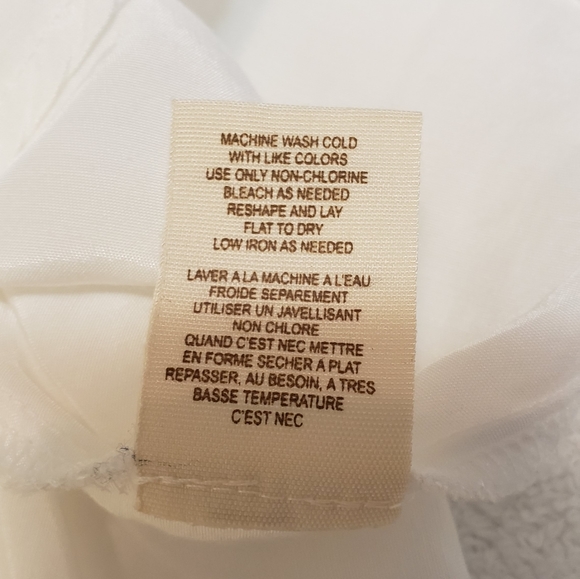 Free People Bright White Tunic Blouse Neck Mandarin Collar  Size M - Picture 9 of 13